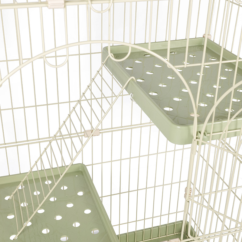 Bt-double Layer Round Door Cat Cage