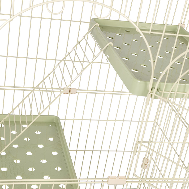 Bt-double Layer Round Door Cat Cage