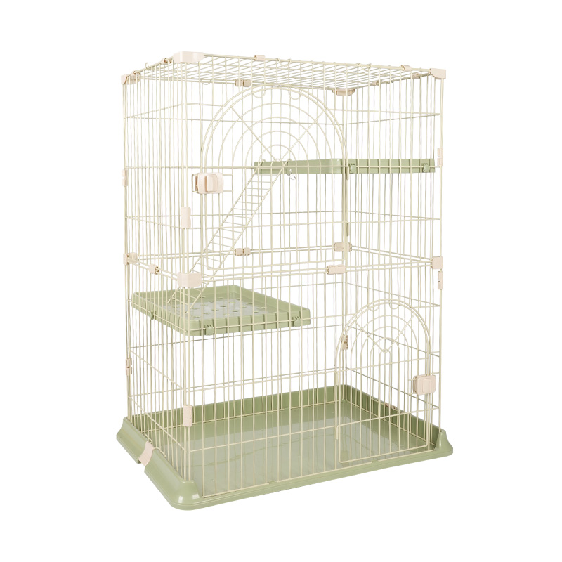 Bt-double Layer Round Door Cat Cage